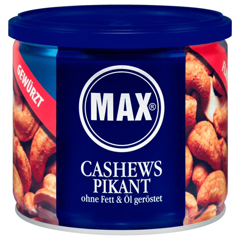 Max Cashews pikant ohne Fett & Öl geröstet 150g